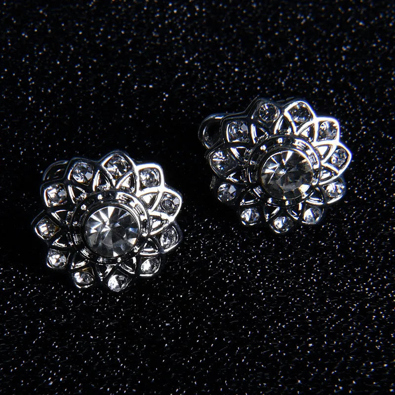 casual triangle alloy plating inlay rhinestones men's cufflinks