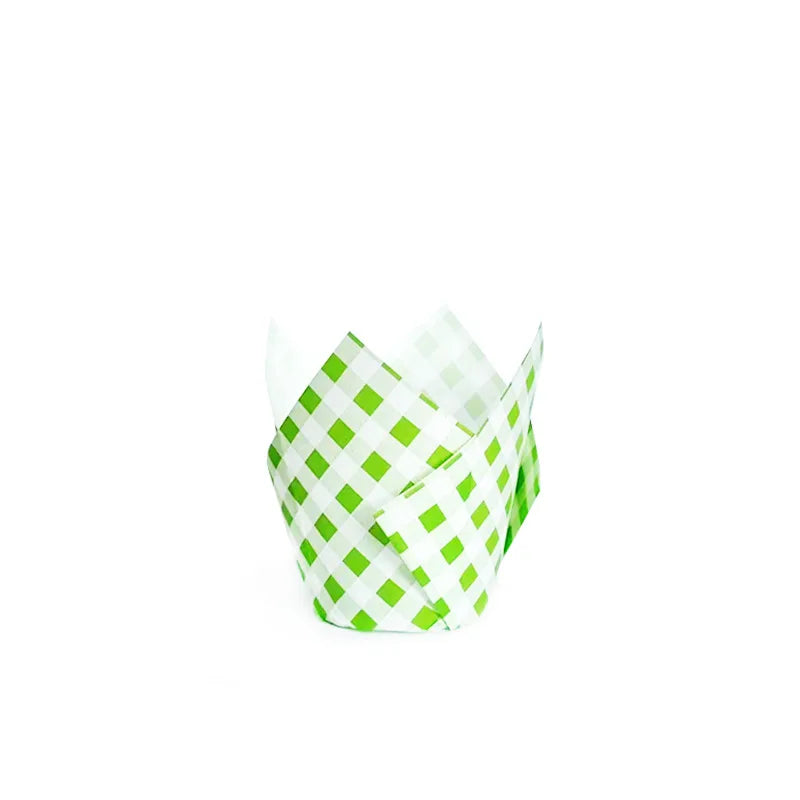 Simple Style Plaid Paper Anti-oil paper cake cups