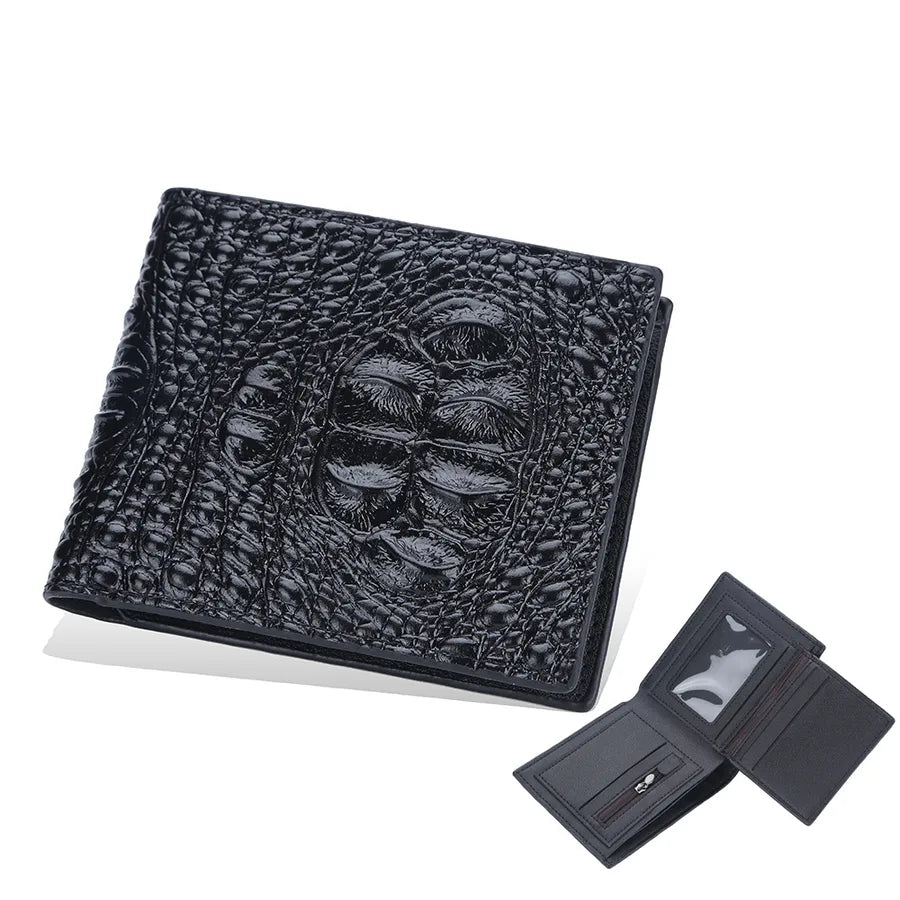 men's solid color pu leather open wallets