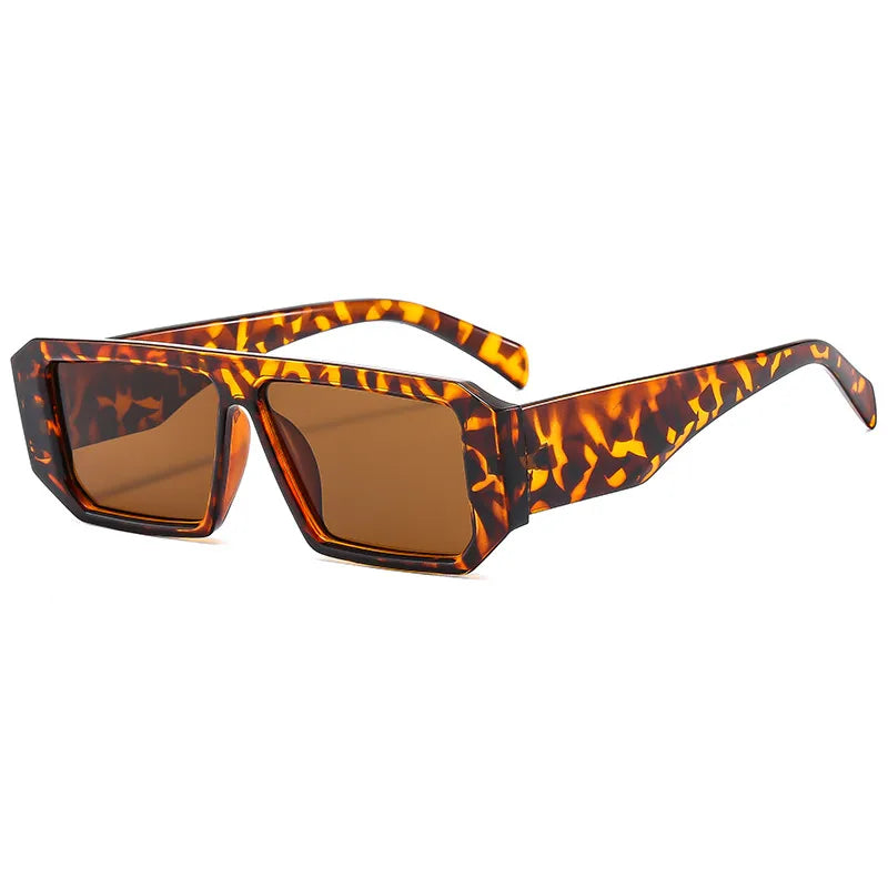 simple style classic style commute color block ac square full frame men's sunglasses