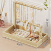 Solid Wood Jewelry Display Stand Bracelet Necklace Watch Holder Storage Box Buddha Beads Desktop Organizer Simple Style