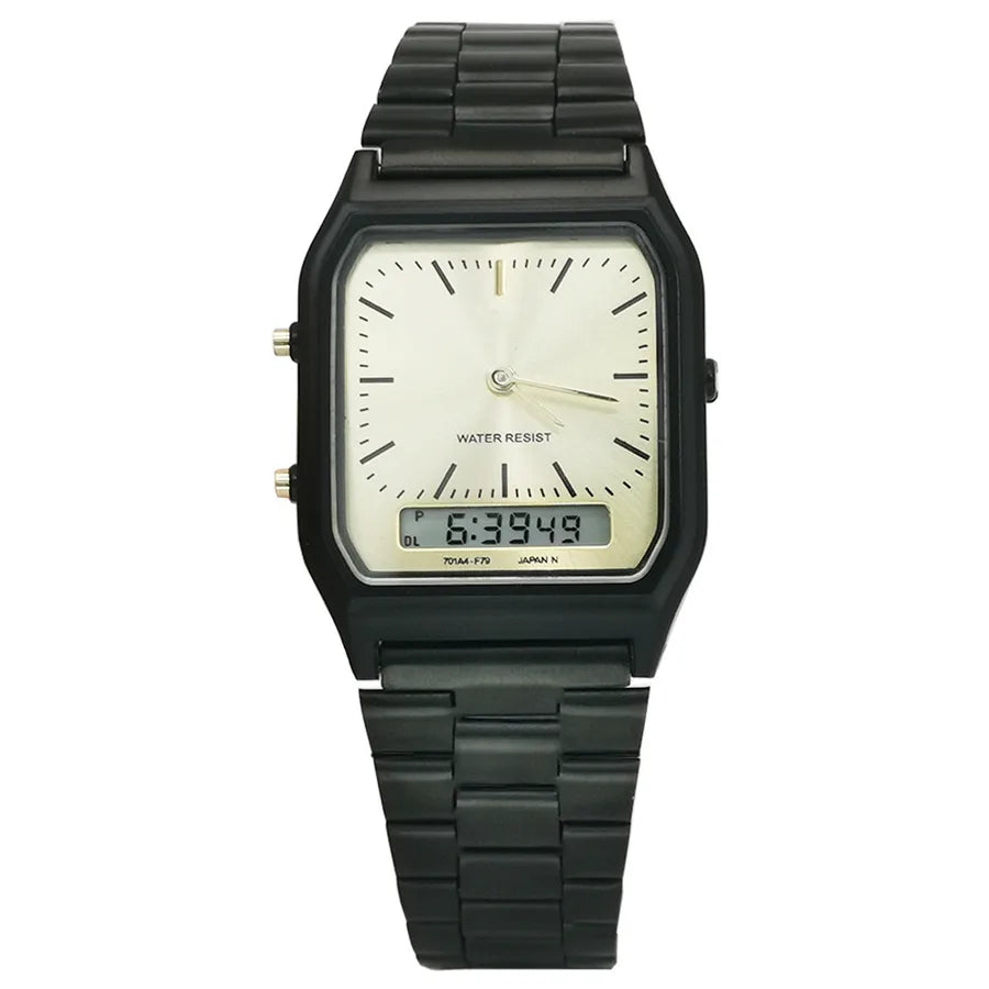 Non-woven AQ230W electronic watch classic retro steel belt small gold watch wholesale watch waterproof men's alloy