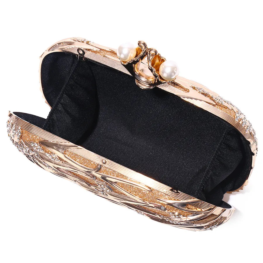 Pu Leather Alloy Solid Color Square Evening Bags