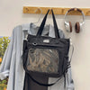 New Summer Student Handbag New Two-Dimensional Transparent Pain Bag High-End Commuter Tote Small Square Bag