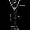 Classic Style Bullet 201 Stainless Steel Zinc alloy Rhinestone Men's Necklace