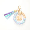 Casual Vacation Simple Style Color Block Wood Beaded Keychain
