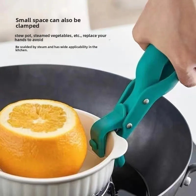 Anti-scald Clip Plate Extractor Bowl Clip Multi-functional Lay Clip  Anti-slip Creative Home Kitchen Silicone Anti-scald Clip