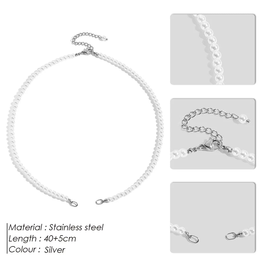 1 Piece Imitation Pearl Jewelry Accessories Chain