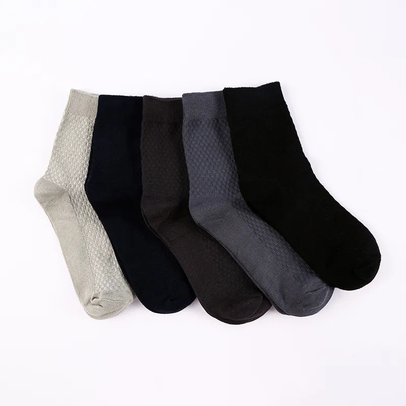 Socks black men's bamboo fiber men's socks socks short tube business casual spring and autumn