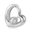 1 Piece 925 Sterling Silver Zircon Heart Shape Jewelry Accessories
