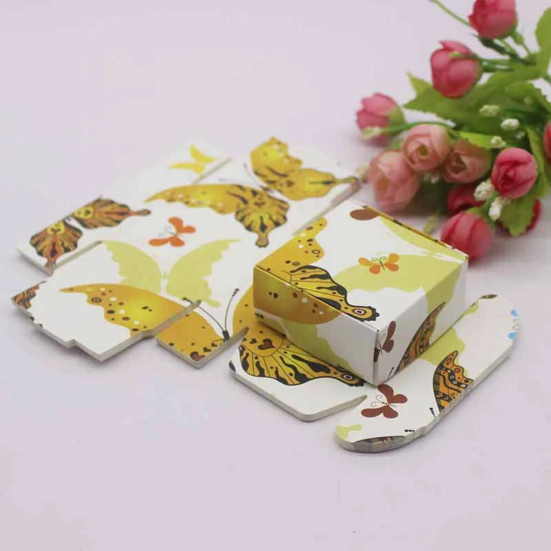 Multicolor Butterfly Handmade Gift Box Black Cow White Jewelry Packaging Thank You Box Elegant Present Container