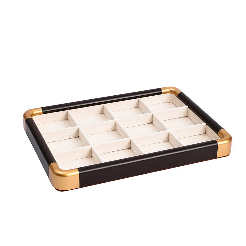 1 Piece solid wood Flannel Elegant Simple Style Geometric Color Block Jewelry Display Jewelry Rack