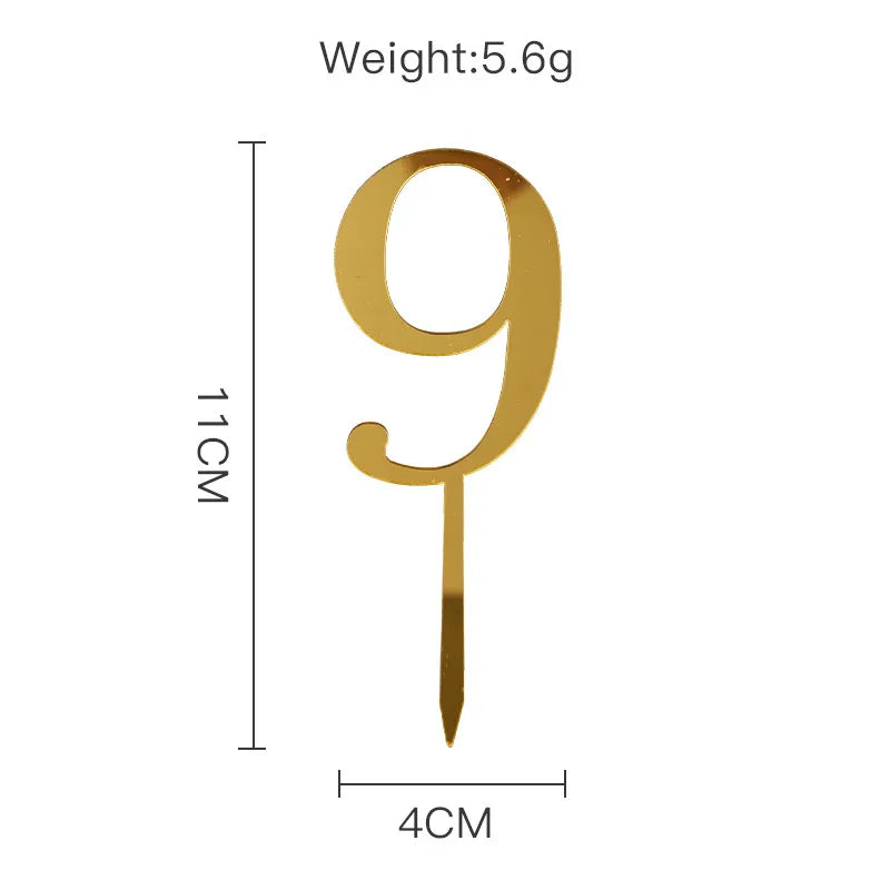 birthday number arylic party cake decorating supplies 1 piece