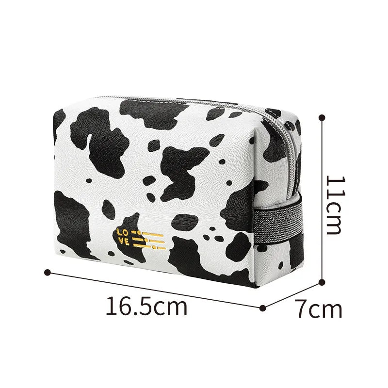 streetwear animal pu leather square makeup bags