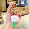 cute flower resin women's keychain