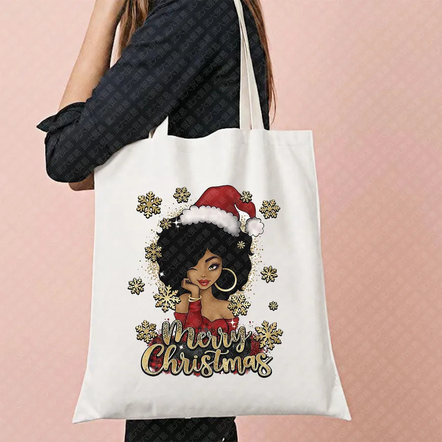 Ghost Pattern Halloween Outdoor Shopping Bag Cute Ghost Design Canvas Tote Bag For Ladies Retro Fashion Printed Large Size