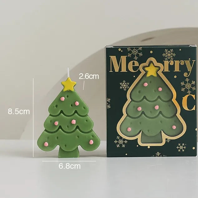 Cartoon Christmas Gift Box Creative Birthday Present Beautiful Resin Candle Souvenir Ideal For Christmas Small Gifts
