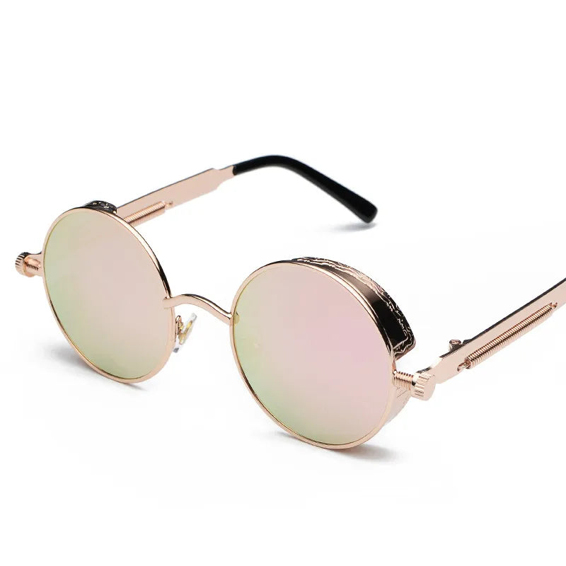 hip-hop punk streetwear round pc round frame full frame men's sunglasses