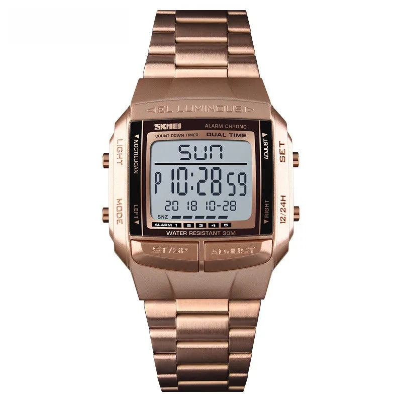 Time beauty multifunctional men's watch luminous waterproof sports electronic watch led watch electronic watch wholesale men
