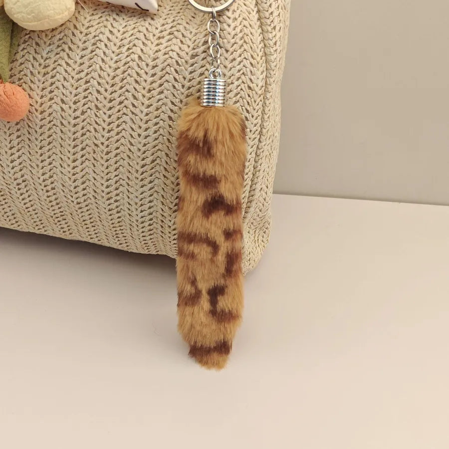 Simple Style Leopard Imitation Wool Unisex Bag Pendant Keychain