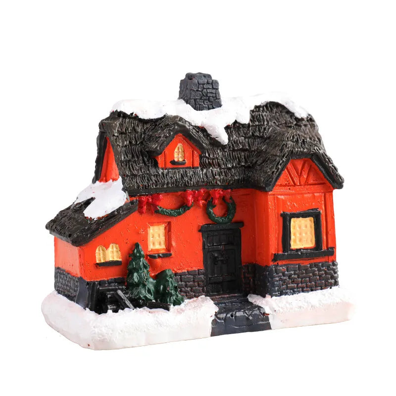 Christmas Cute House Resin Party Ornaments