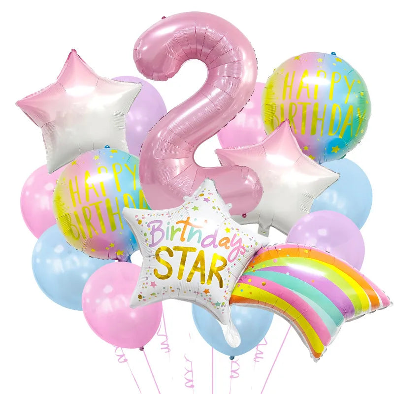 Birthday IG Style Letter Number Star Aluminum Film Home Birthday Balloons