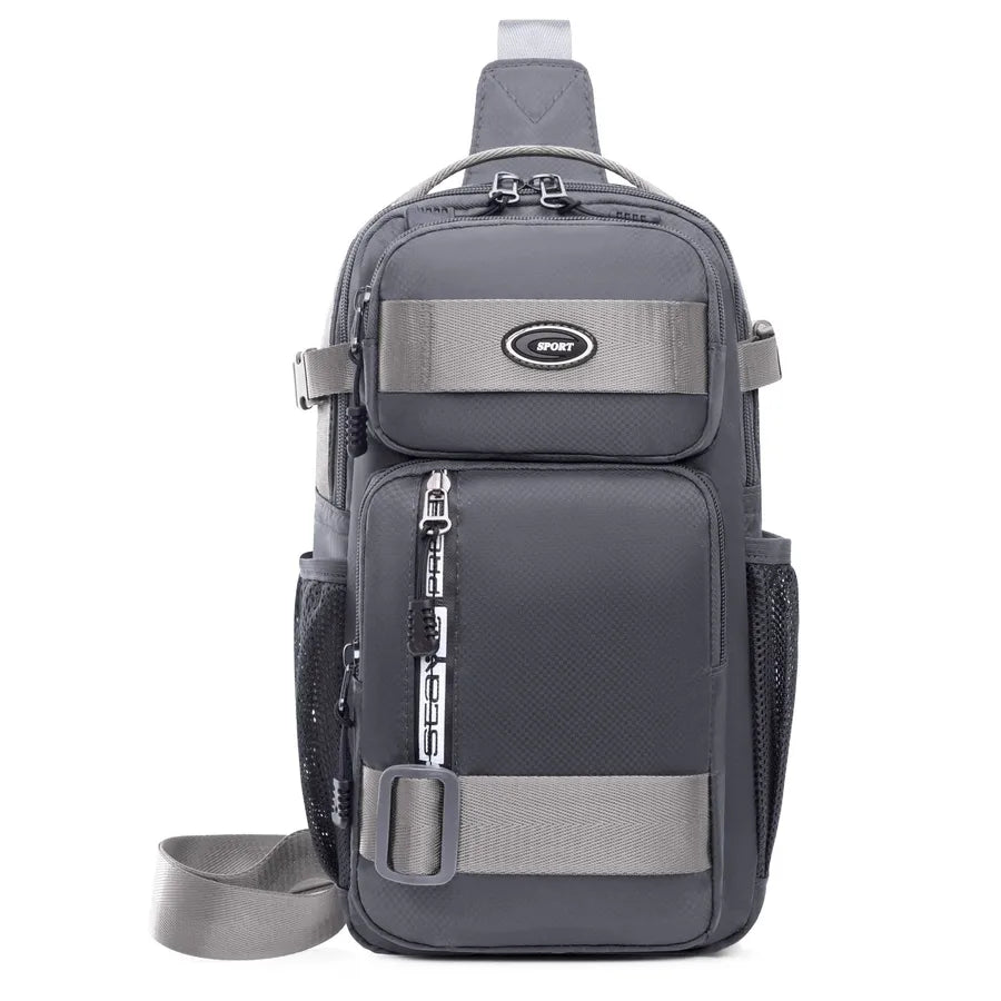 Men's Color Block Oxford Cloth Zipper Fanny Pack