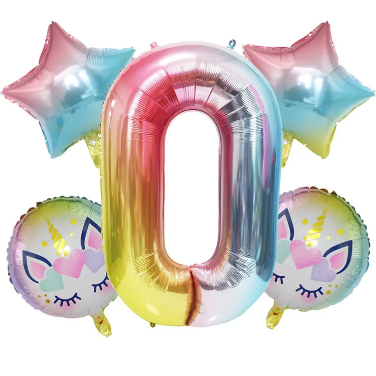 cute rainbow star  aluminum film home party carnival balloons