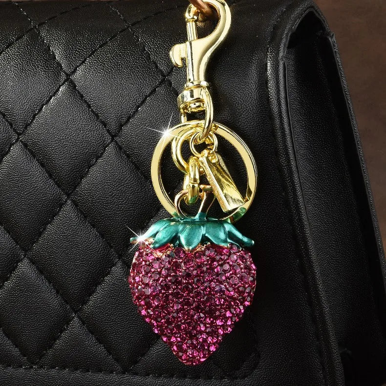 1 Piece Classic Style Shiny Fruit Zinc alloy Bag Pendant Keychain