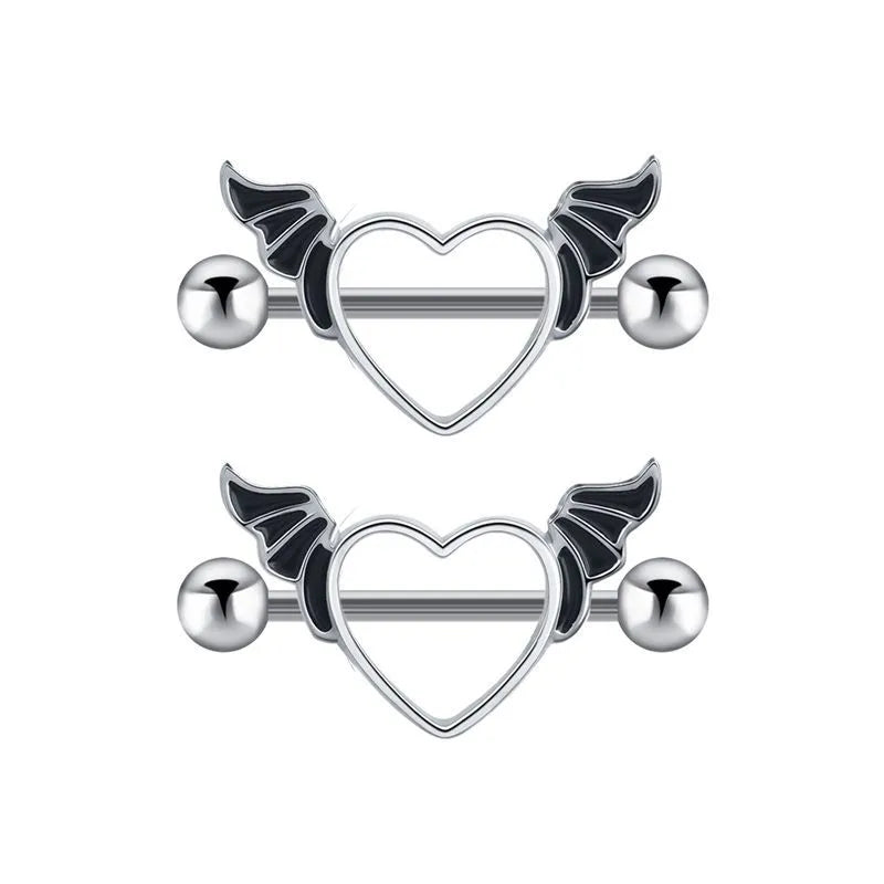 1 Pair Nipple Rings & Studs Simple Style Classic Style Solid Color 304 Stainless Steel Plating Nipple Rings & Studs