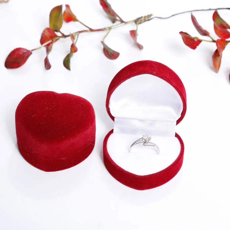 Simple Style Commute Heart Shape Plastic Valentine'S Day Jewelry Boxes
