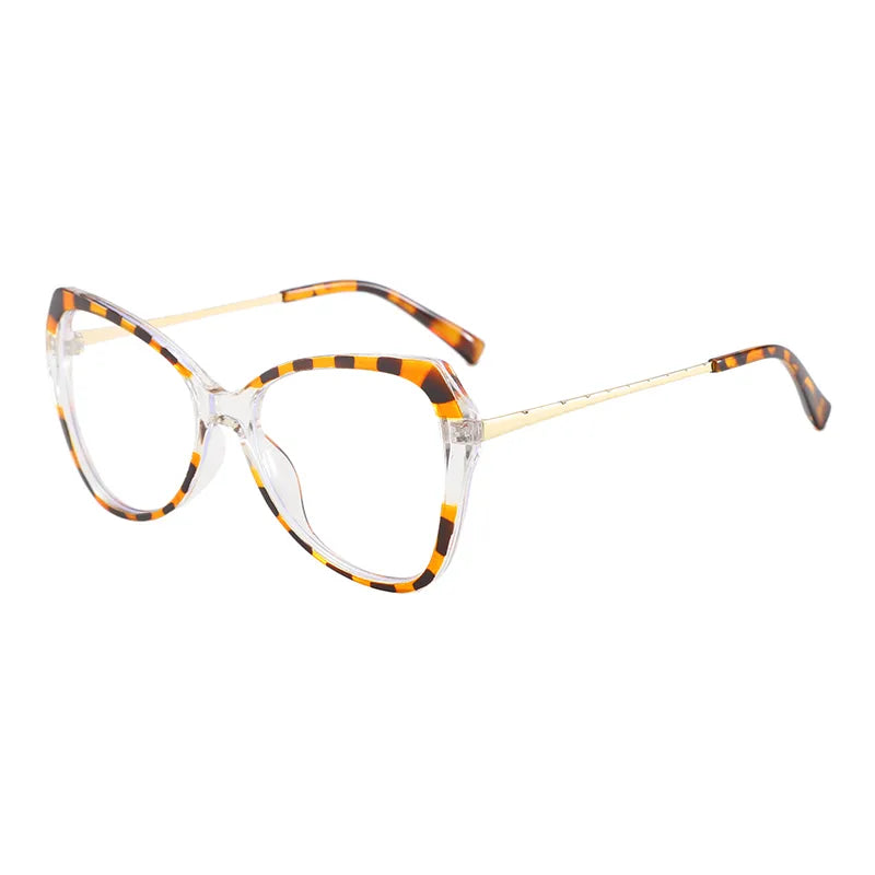 Elegant Daily versatile Advanced Sense Solid Color Pc Cat Eye Full Frame Women's Sunglasses