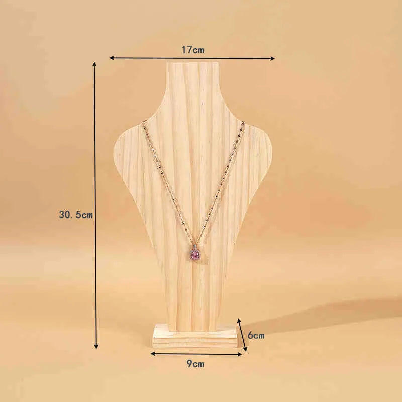 1 Piece solid wood Retro Simple Style Vase Jewelry Display Jewelry Rack