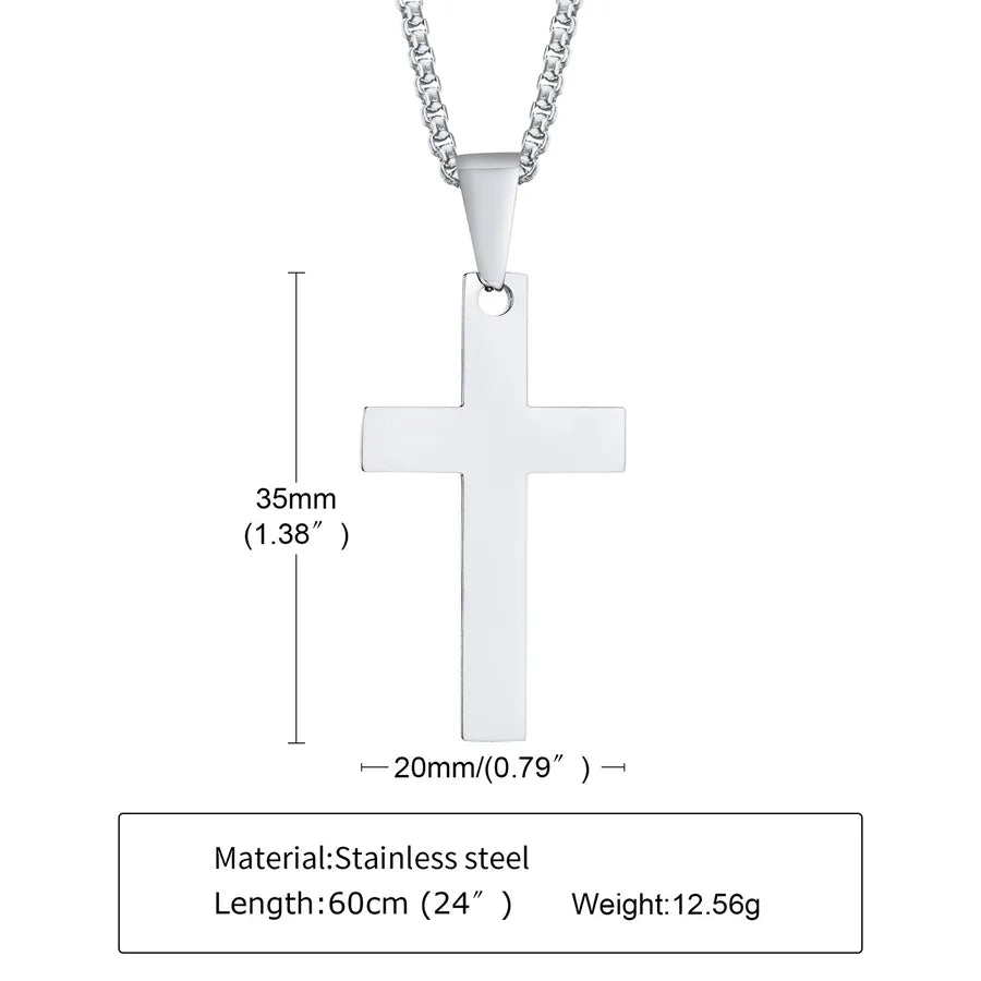 Wholesale Jewelry Religion Cross 304 Stainless Steel Pendant Necklace