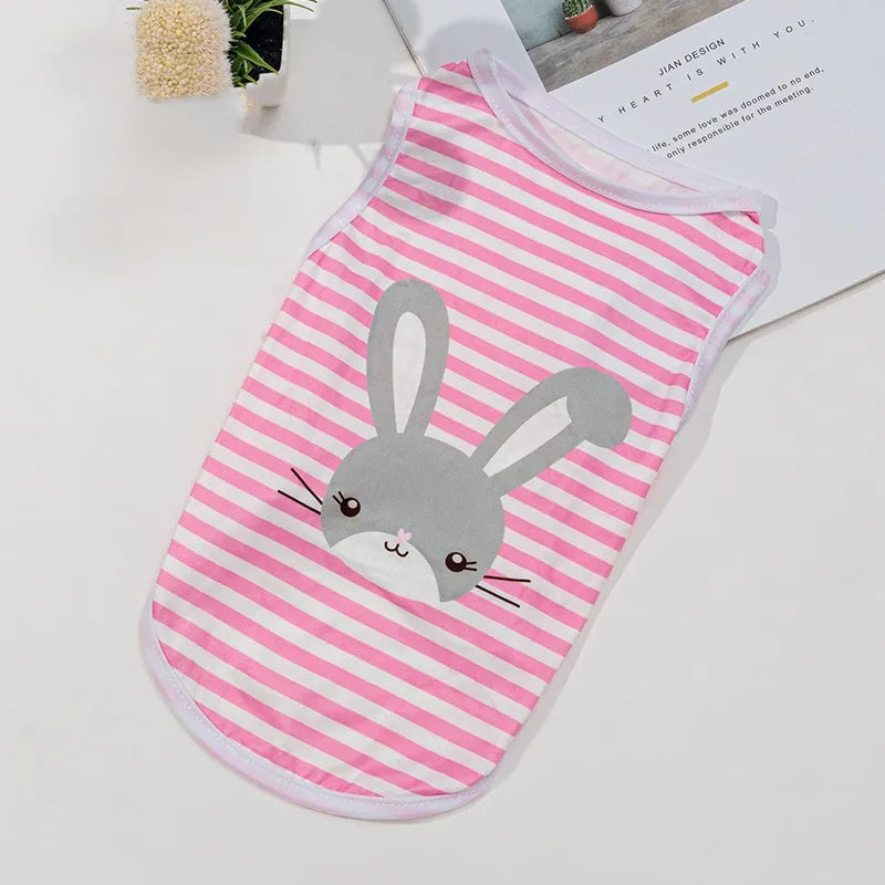 casual polyester rabbit cherry pet clothing