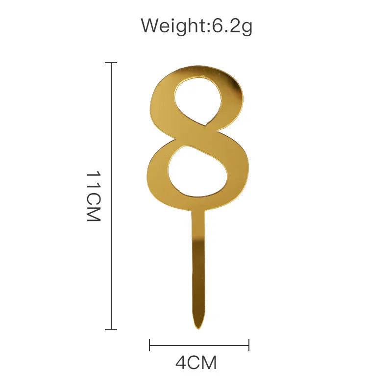 birthday number arylic party cake decorating supplies 1 piece