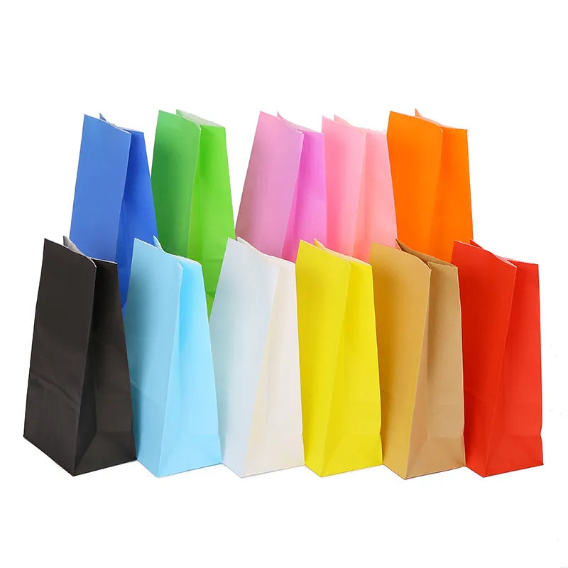 fashion solid color paper festival gift bags