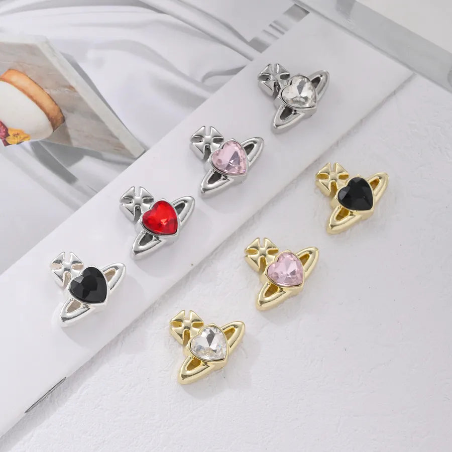 3 Pieces Diameter 3mm Hole Under 1mm Alloy Zircon Letter Beads