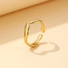 Wholesale Jewelry Classical Artistic Solid Color 304 Stainless Steel 14K Gold Plated Rings