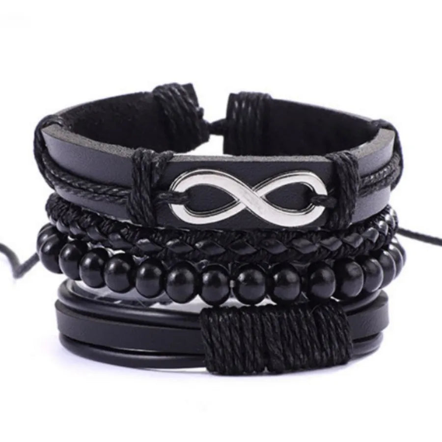 Hot Men's Leather Bracelet Woven Leather Strap Bracelet Accessories  Fashion Fashion Fashion Bracelet Ornament