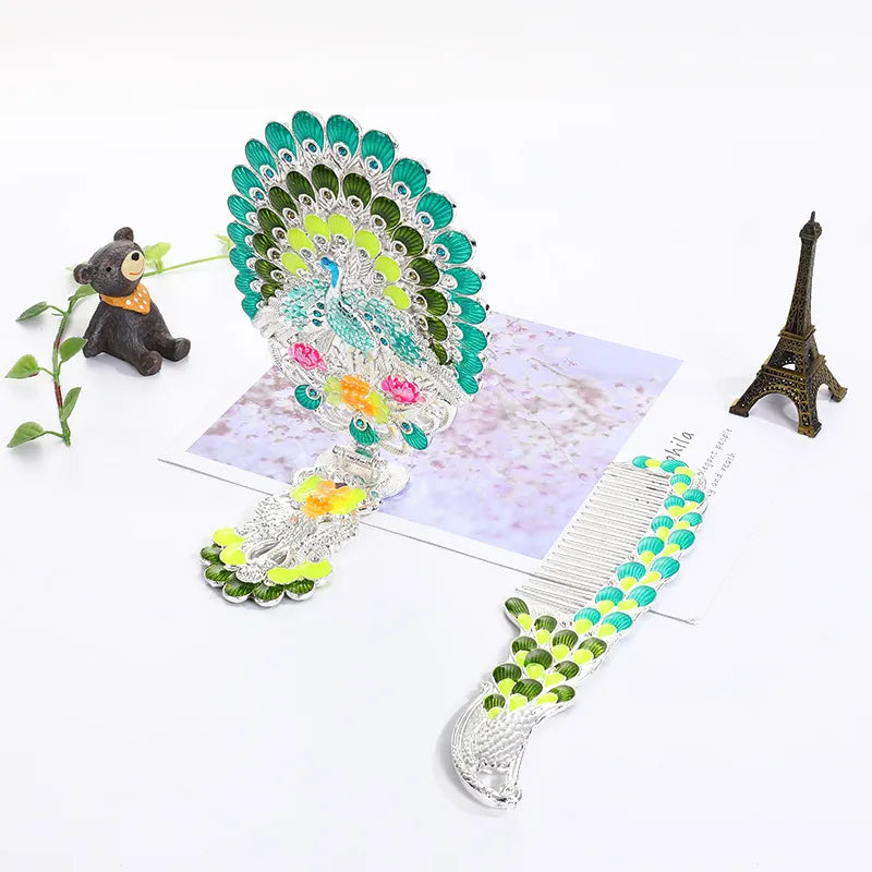 classical peacock alloy mirror 1 set