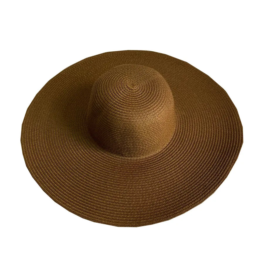 Women's Casual Style Basic Solid Color Big Eaves Straw Hat