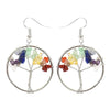 fashion tree natural stone copper beaded plating drop earrings 1 pair