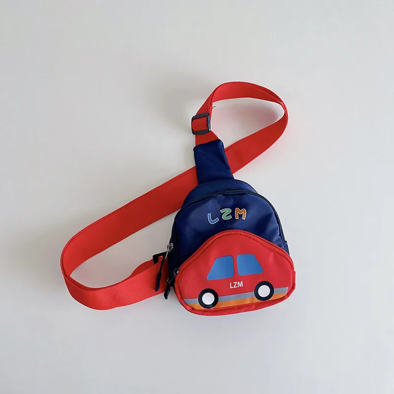 New New Cartoon Children's Shoulder Bag Car Boy's Chest Bag Cute Trendy Girl's Change Accessories Crossbody Bag