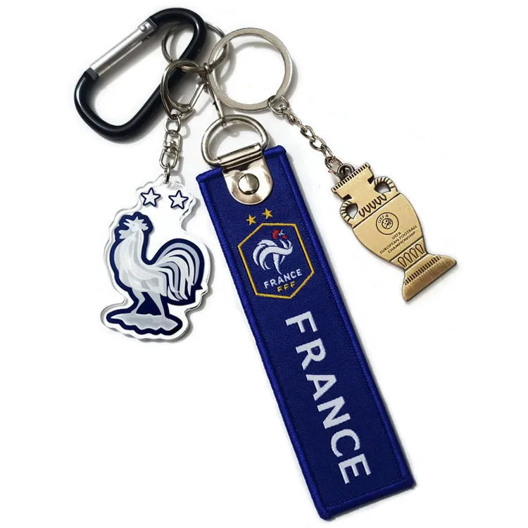 Modern Style Vocabulary Words/Name National Flag Acrylic Alloy Cloth Unisex Spring Ring Trigger Clasp Closure Keychain
