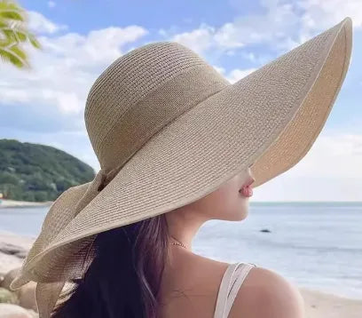 Women's Vacation Modern Style Bow Knot Big Eaves Straw Hat