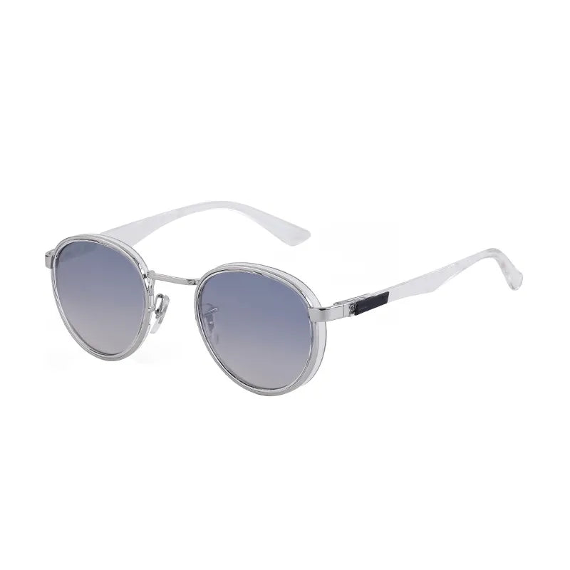 Vacation Solid Color Tinted Lenses Round Frame Full Frame Men's Sunglasses