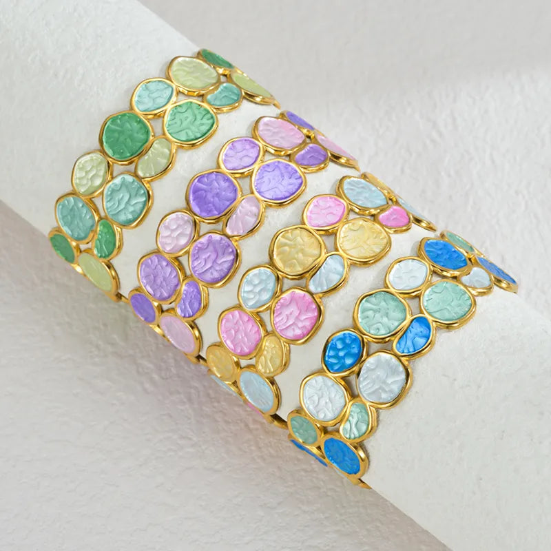Cute Artistic Round 304 Stainless Steel Bangle In Bulk