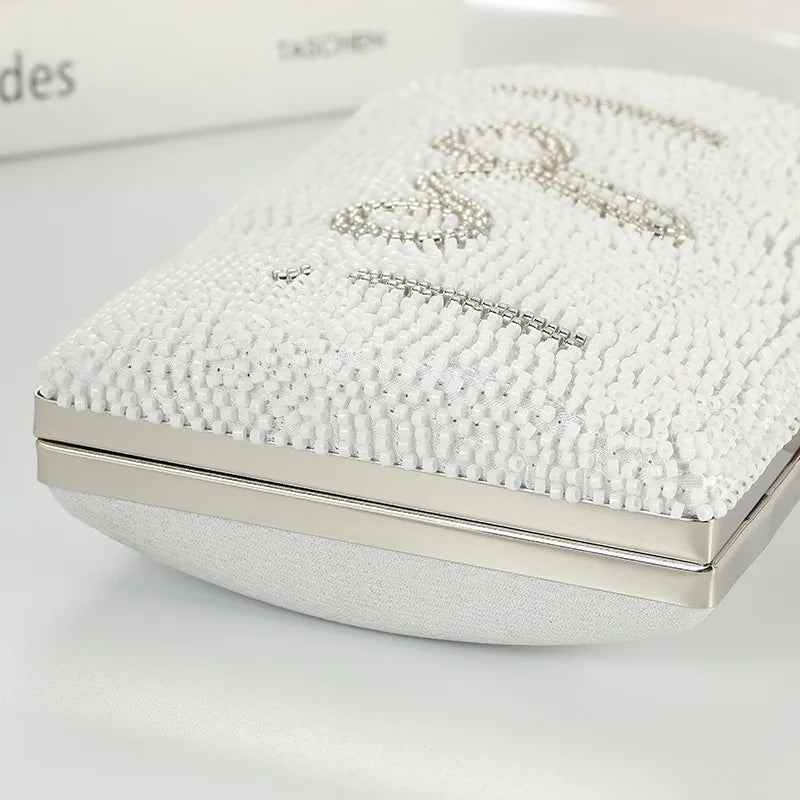 white yellow plastic letter square evening bags