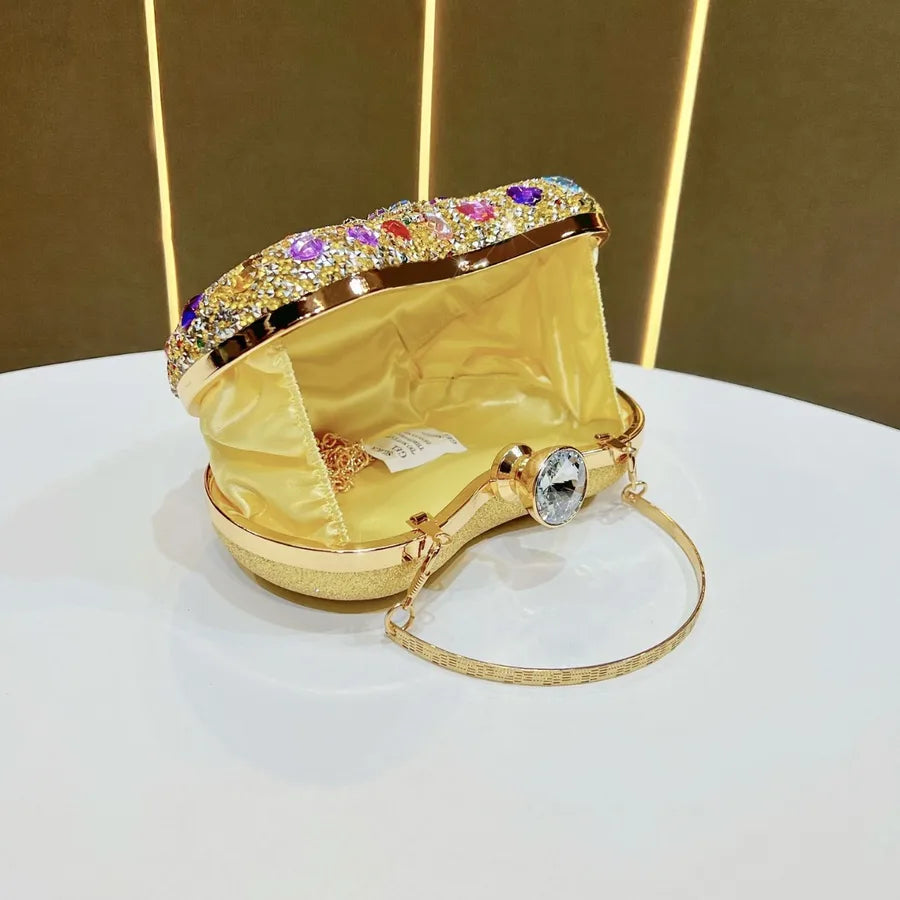 New Fashionable Diamond Embedded Handbag Lightweight Luxury Single Shoulder Crossbody Bag For Ladies Evening Party